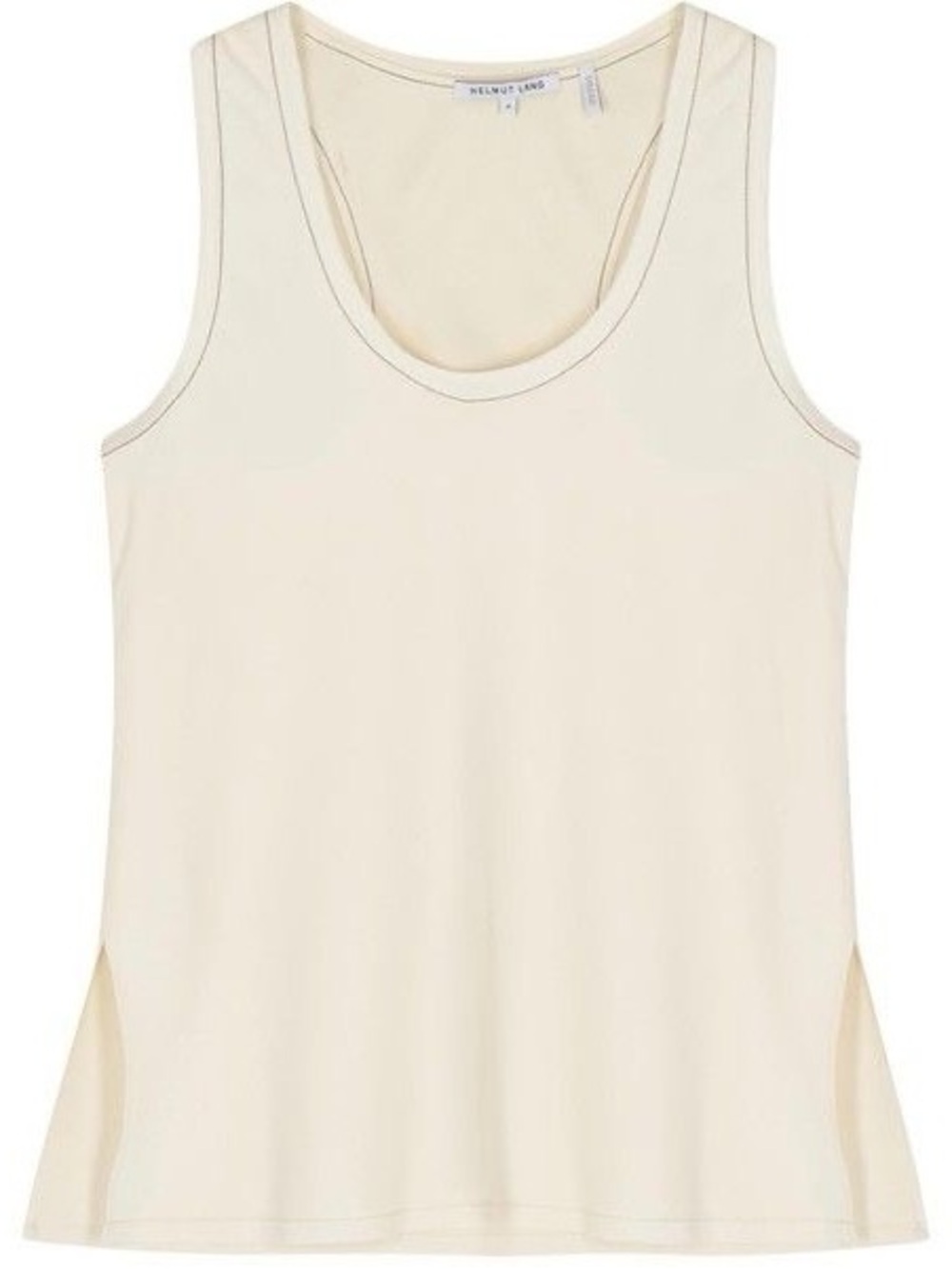 Helmut Lang Ivory Scoop Neck Tank Top